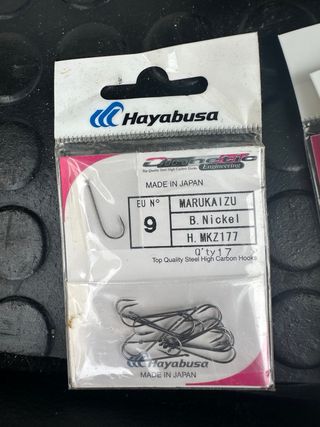 Anzuelos Hayabusa (5/0, 4/0, 9, 7, 5 y 4)