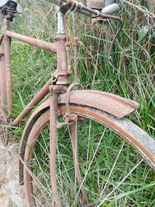 Bicicleta antigua varillas