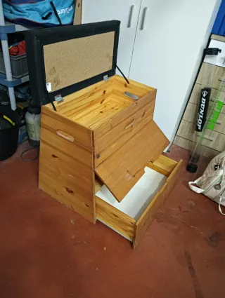 Mueble auxiliar imitación potro madera