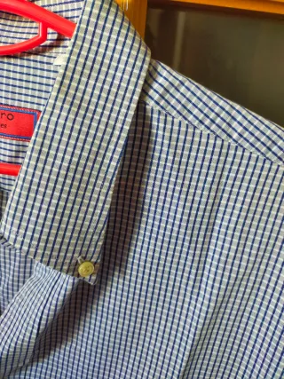 Camisa Ungaro cuadros azul y blanco talla L