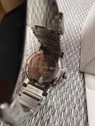 Reloj Lacoste acero negro con caja y eslabones
