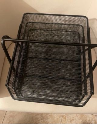 Cajonera Archivador Metálico Negro 3 Estantes