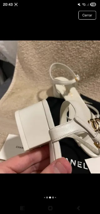 Sandalias Chanel Crystal Lambskin
