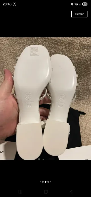 Sandalias Chanel Crystal Lambskin