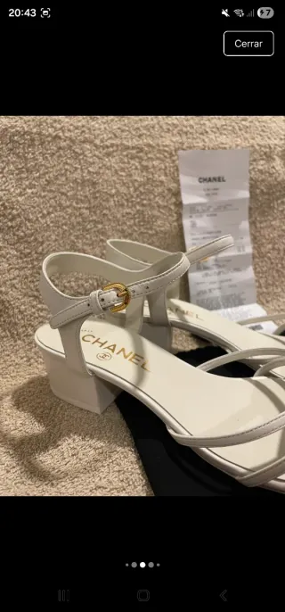 Sandalias Chanel Crystal Lambskin