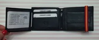 CARTERA MONEDERO PIEL CIERRE BANDERA + REGALO PULS