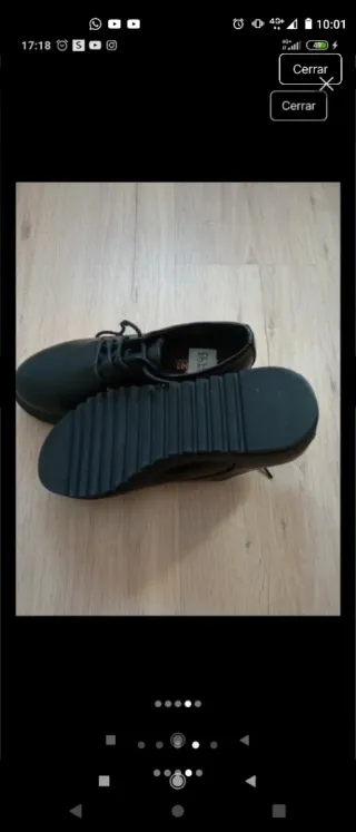 Zapatos negros de plataforma con cordones