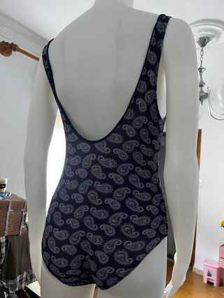 Bañador estampado paisley azul marino T.XS