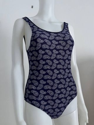 Bañador estampado paisley azul marino T.XS