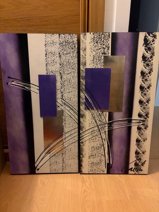 2 Quadri Astratti 40x78