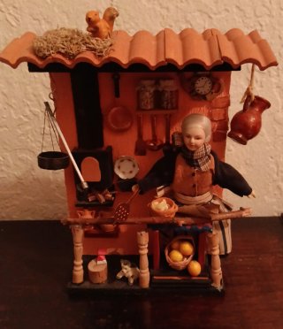 Artesanía Vintage Casa Cocina Muñeca hecha a mano