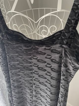 Vestido largo terciopelo negro