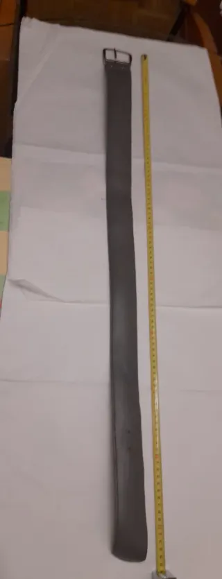 Cinturón gris señora hebilla plateada