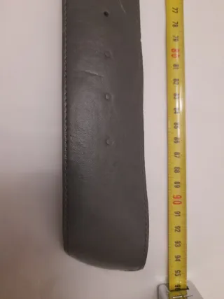 Cinturón gris señora hebilla plateada