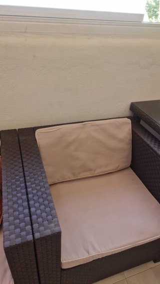 Conjunto Sofá Terraza Ratán Marrón