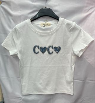 Blusa Crop Top Coco Corazones Talla S