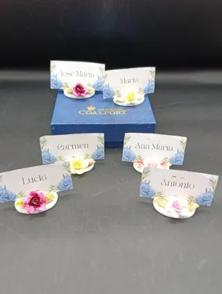 Identificadores de puesto de mesa porcelana