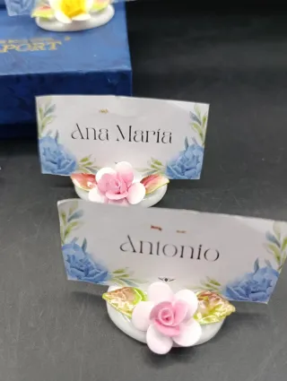 Identificadores de puesto de mesa porcelana