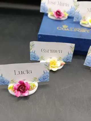 Identificadores de puesto de mesa porcelana