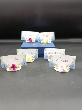 Identificadores de puesto de mesa porcelana