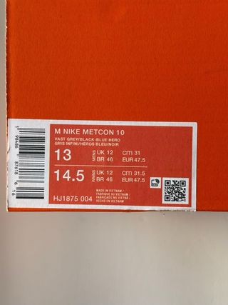 Nike Metcon 10 Vast Grey Blue Hero [47.5]