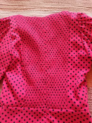 Vestido Zara lunares rojo y negro