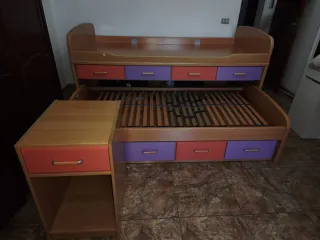 Cama Nido Madera con Cajones