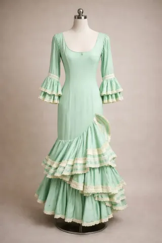 Vestido Flamenca Talla 38 Elástico