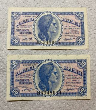Colección Billetes España Siglo XX SC