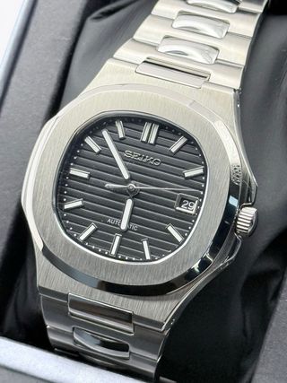 Seiko Mod Nautilus Negro
