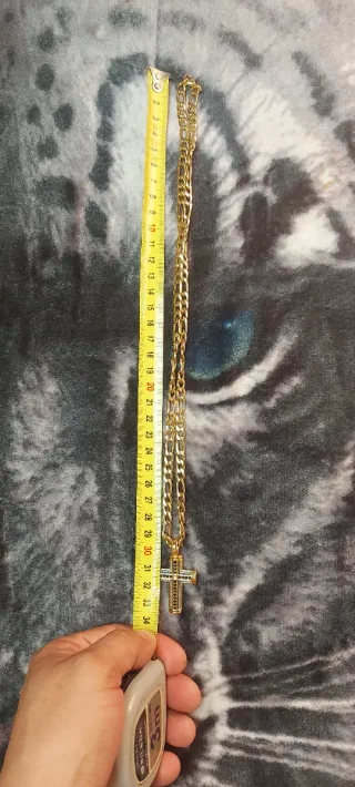 Collar Cruz chapado en  Oro 18k