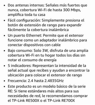 Repetidor Wifi TP-Link 300Mbps TL-WA850RE