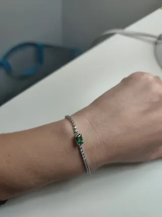 Pulsera Swarovski Matrix Tennis Verde