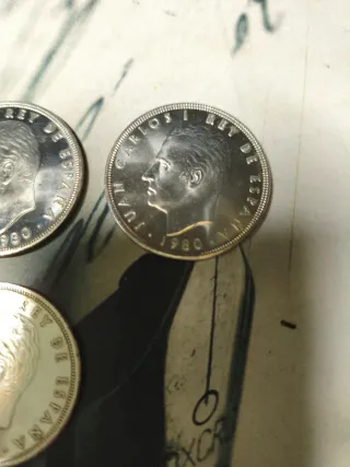 4 Monedas 100 Pesetas Carlos I Rey 1980