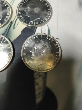 4 Monedas 100 Pesetas Carlos I Rey 1980