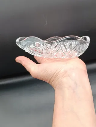 Cuencos de cristal tallado Bohemia