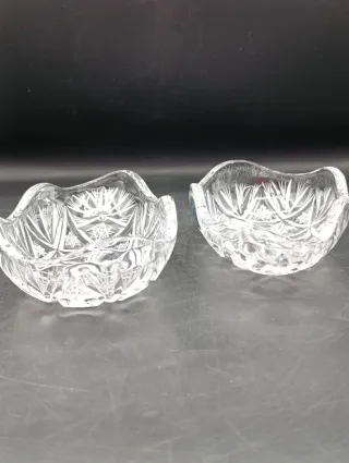 Cuencos de cristal tallado Bohemia