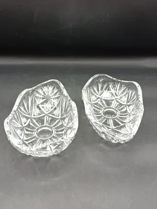 Cuencos de cristal tallado Bohemia