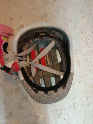 Protecciones patines infantiles rosa