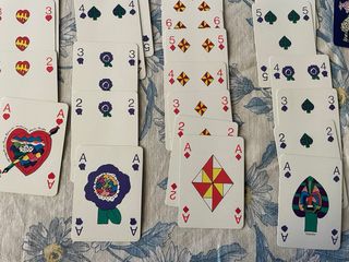 Set 2 mazzi carte rare Ugo Nespolo
