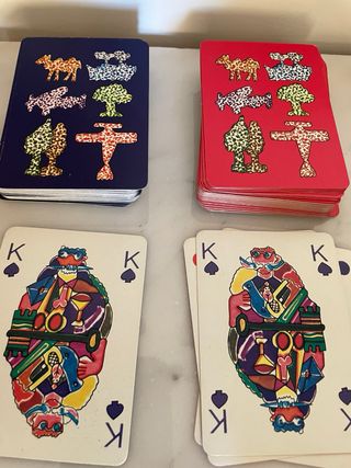 Set 2 mazzi carte rare Ugo Nespolo