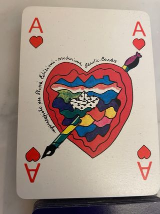 Set 2 mazzi carte rare Ugo Nespolo