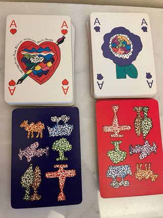 Set 2 mazzi carte rare Ugo Nespolo