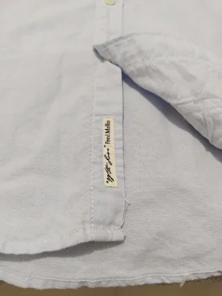 Camicia Fred Mello uomo blu con toppe