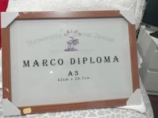 Marco Diploma Madera Nogal A3