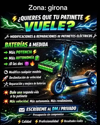 Baterías a medida para patinetes eléctricos