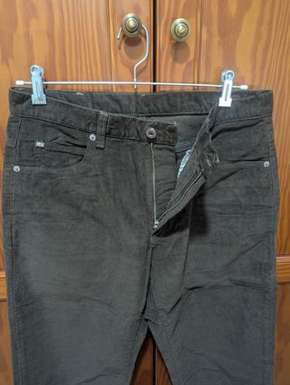 Pantalón Lacoste Pana Recto Marrón Chocolate 42