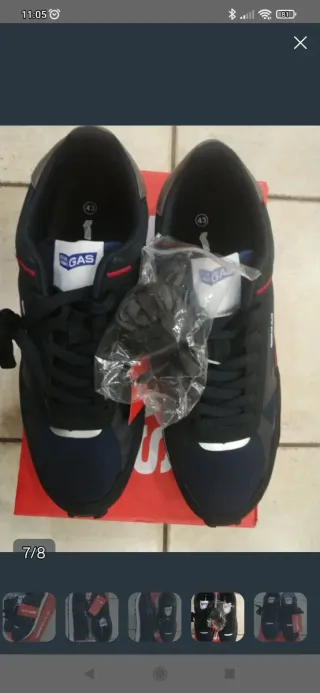 Scarpe uomo GAS nere e blu 43