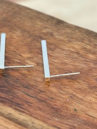 Pendientes largos plata ley 925 minimalistas