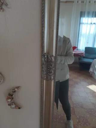 Specchio grande a figura intera dorato e argentato